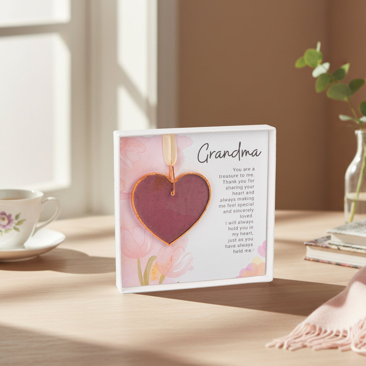 Grandma gift being displayed on a kitchen table.