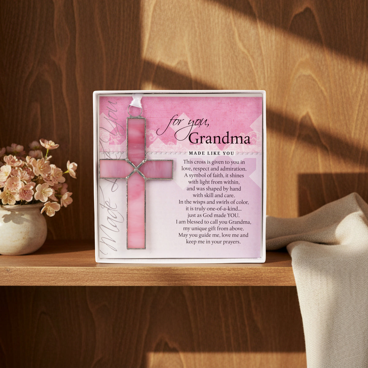 Product displayed on a Grandma's shelf.
