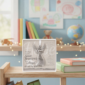 3 of 4:Gift sitting on a bookshelf in a child's room.