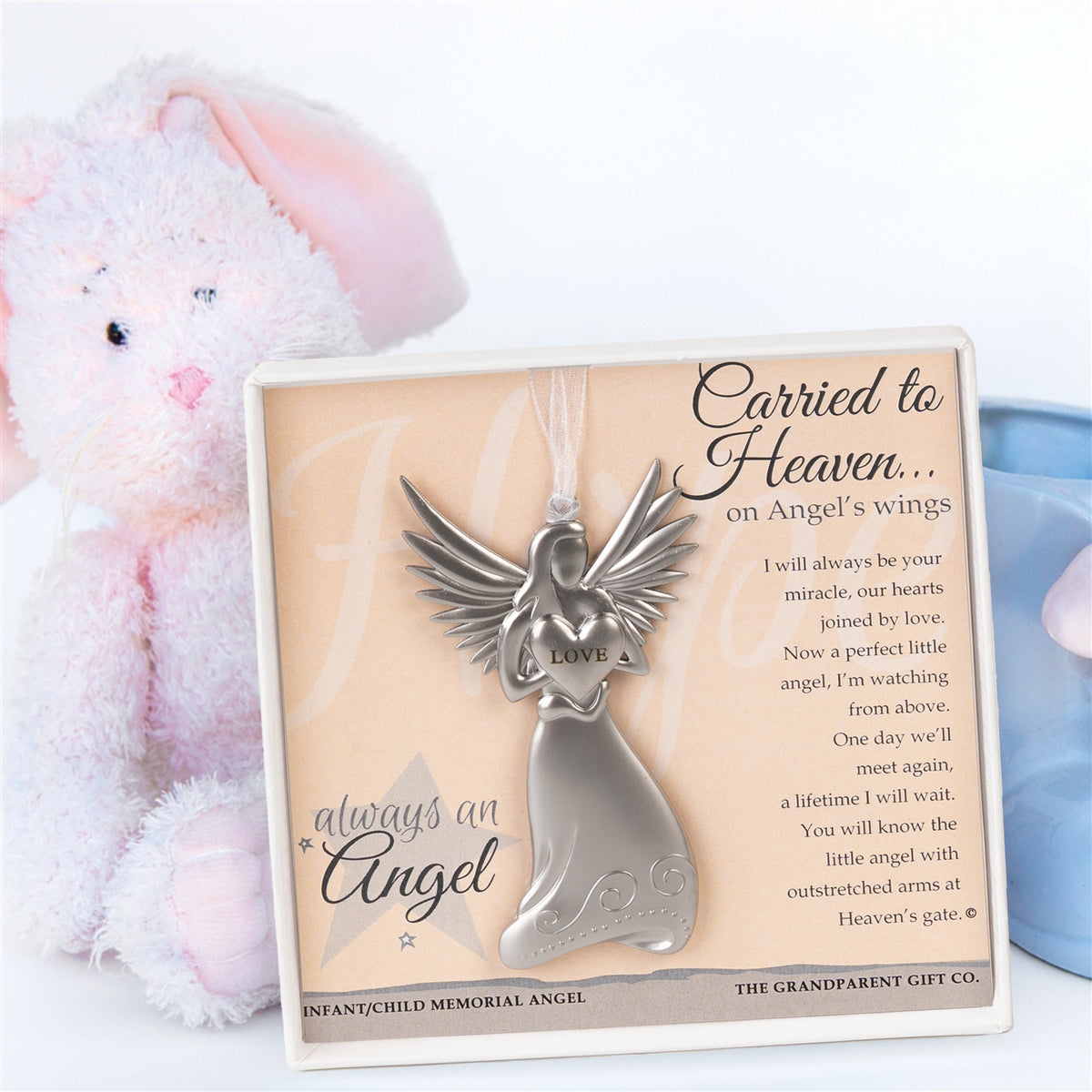 Carried to Heaven infant or child loss sympathy gift.