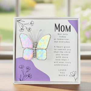 1 of 4:Stained glass butterfly packaged with