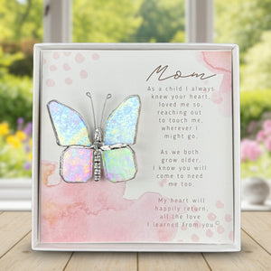 1 of 4:Stained glass butterfly packaged with