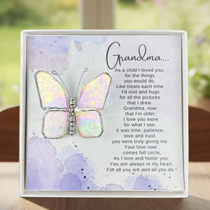 1 of 5:Stained glass butterfly packaged with