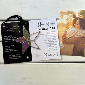 2 of 7:A New Day encouragement star and artwork with the