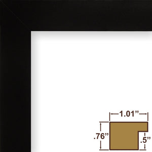 10 of 10:Close up of black frame with dimensions, approximately 1