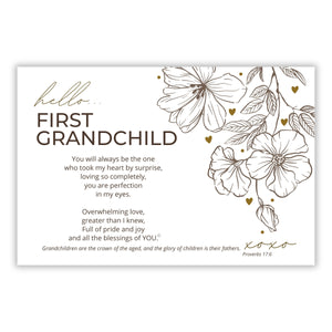 2 of 7:First Grandchild Sentiment and Scripture