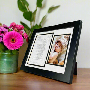 6 of 12:First Grandchild Frame on a desk showing easel back..