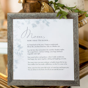 2 of 7:8x8 wood farmhouse frame with artwork and sentiment.