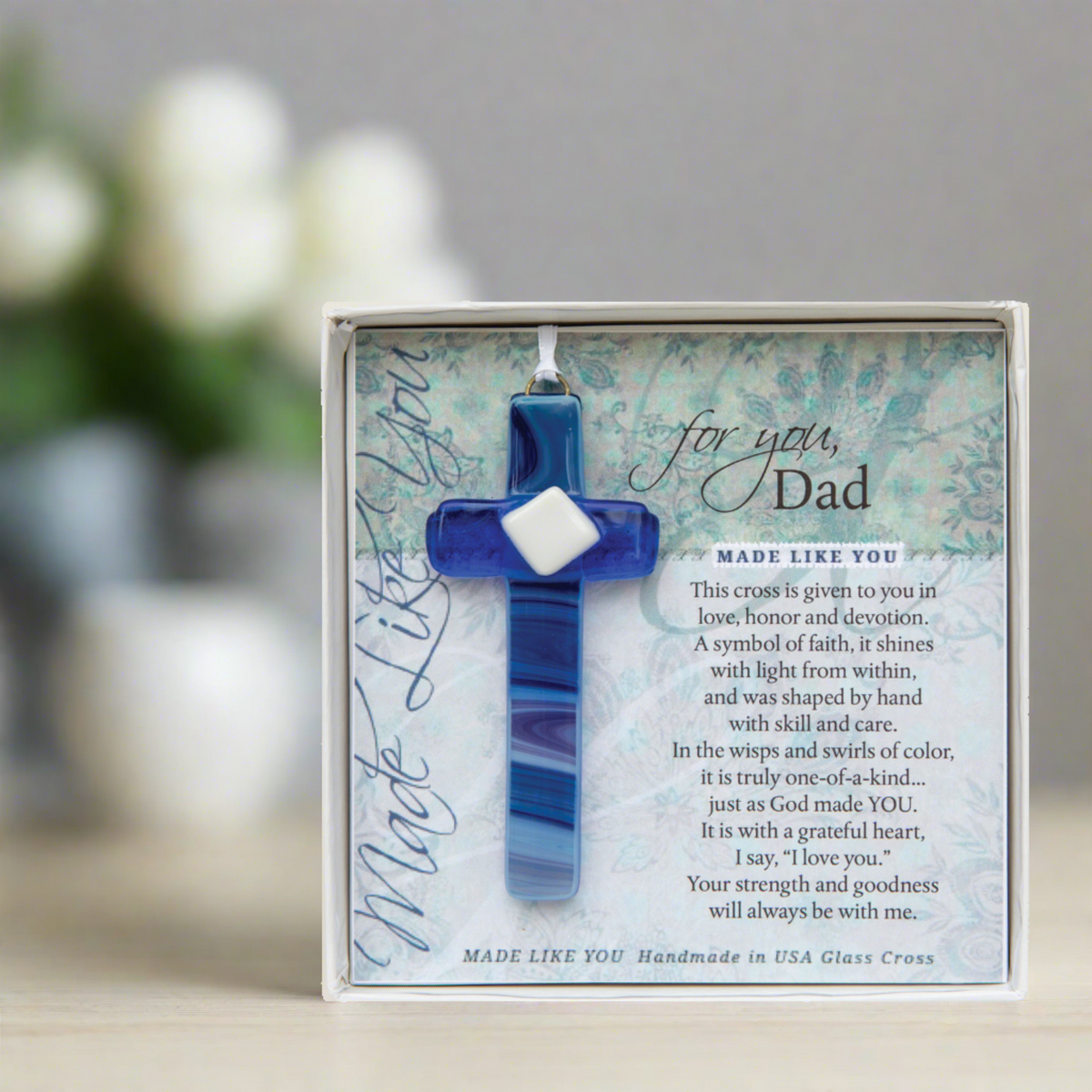 Cross and sentiment for dad.