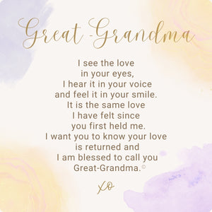 5 of 8:Her Heart for Great-Grandma sentiment.