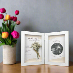 2 of 6:Waiting for your first breath poem and frame for an ultrasound.