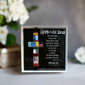 4 of 6:Sympathy gift with Christian verse and glass cross.