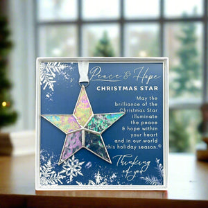 2 of 8:Peace and Hope Christmas star and sentiment.