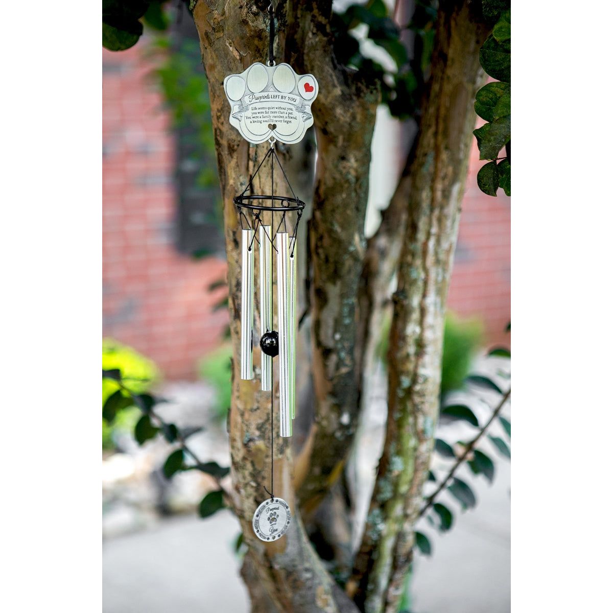 Pawprints Left by You Pet Memorial Windchime