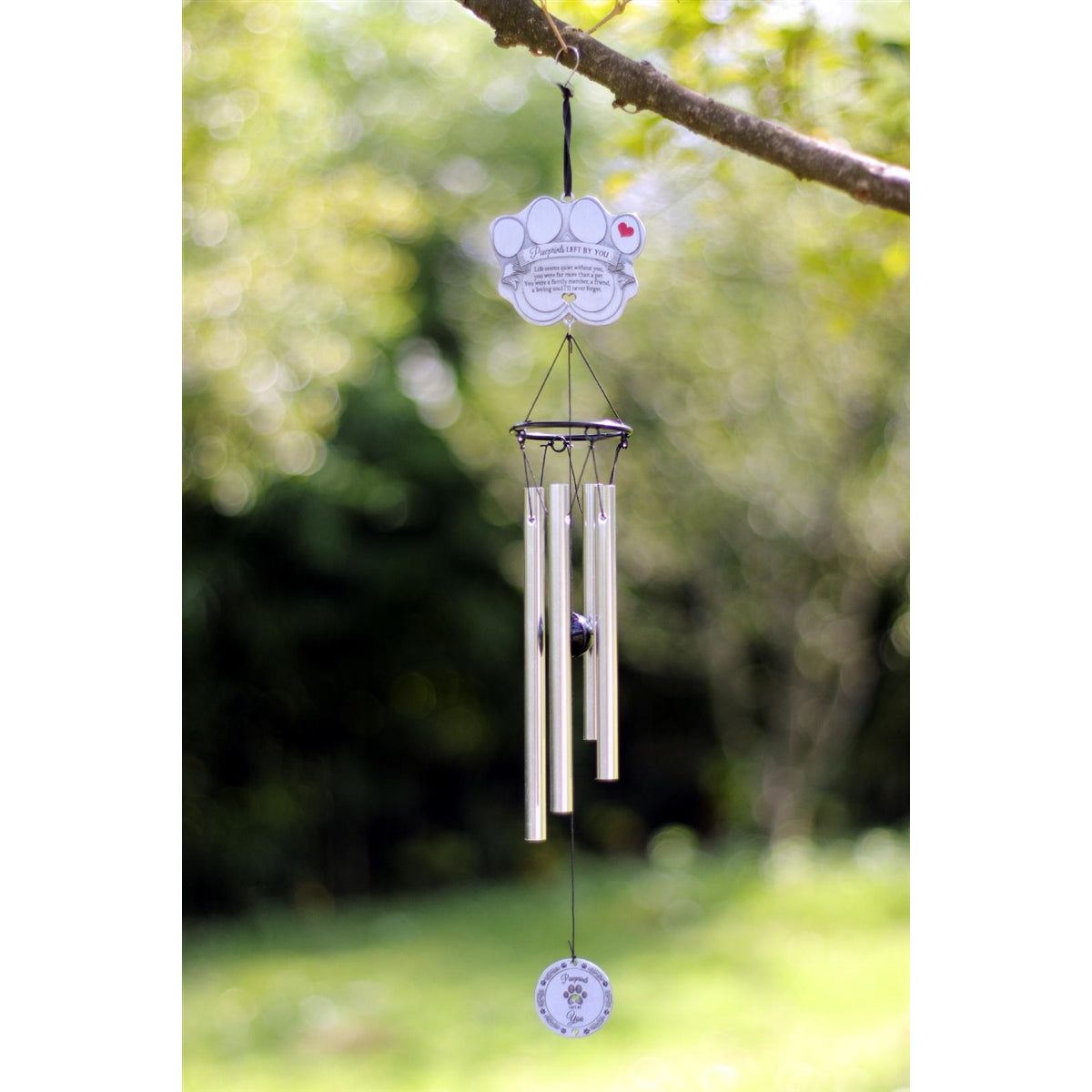 Pawprints Left by You Pet Memorial Windchime