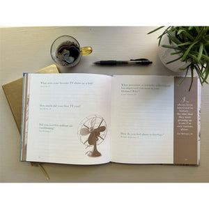 5 of 8:Memory book open on a desk.
