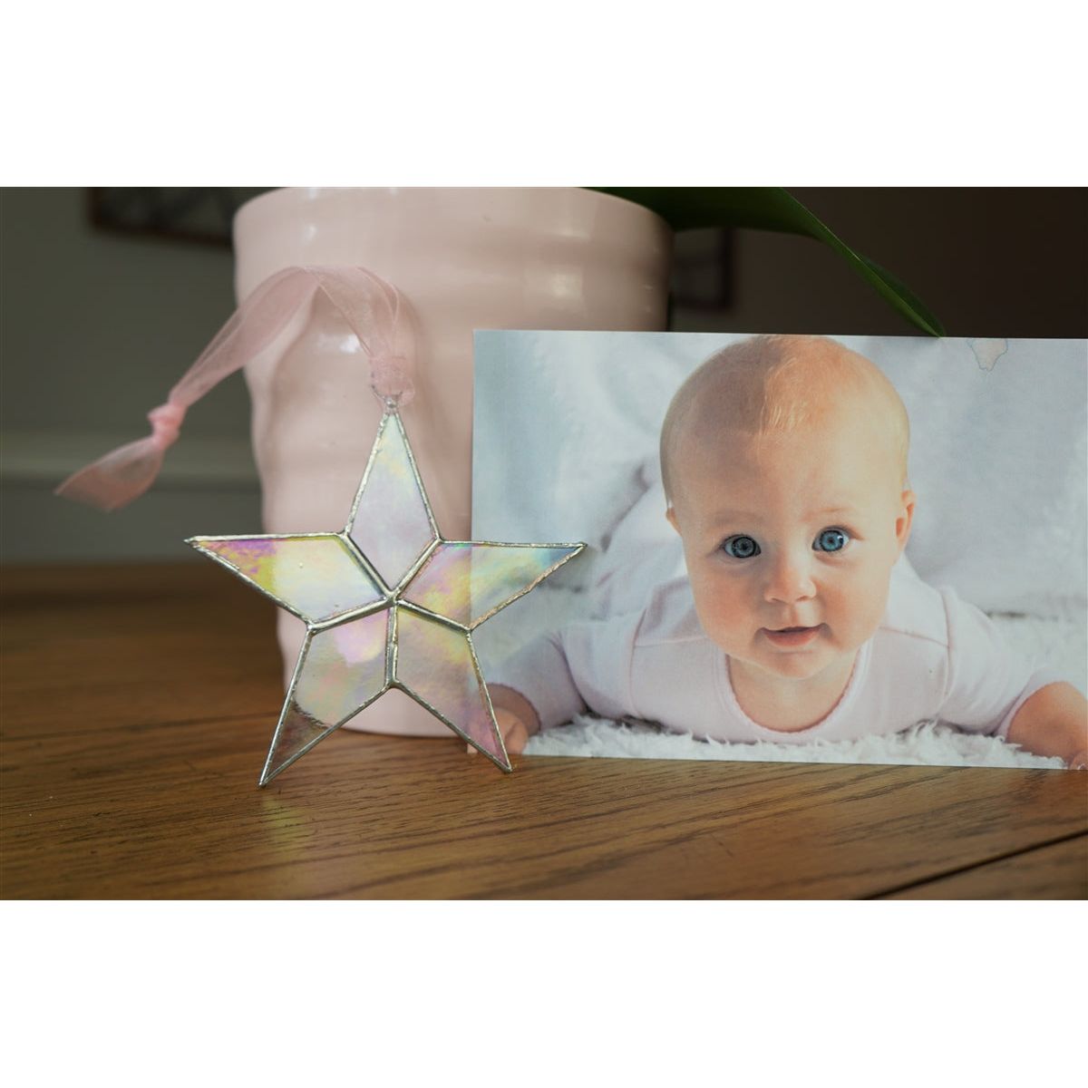 Little Star: Baby Girl Gift Handmade Stained Glass Star