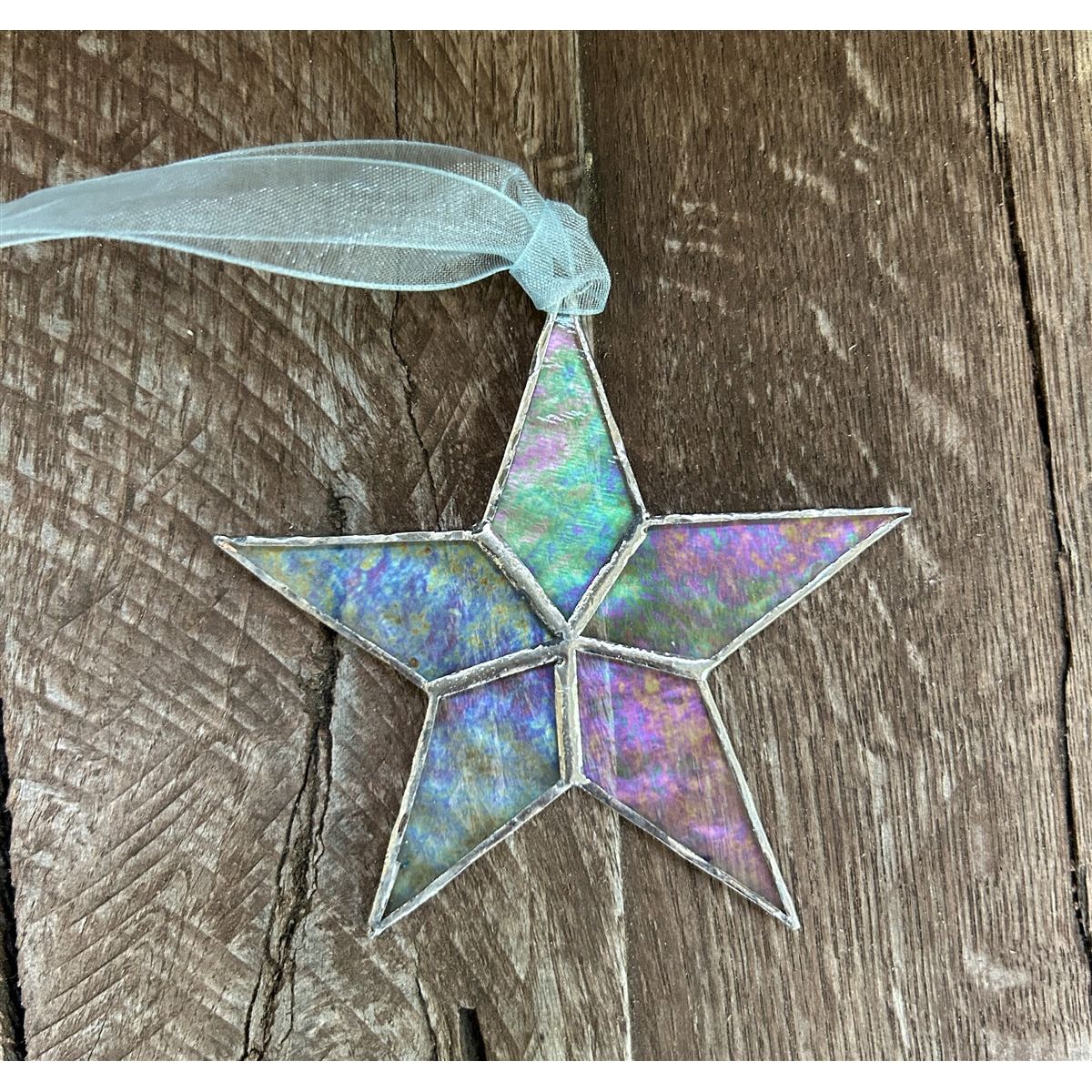 Little Star: Baby Boy Gift Handmade Stained Glass Star