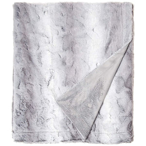 4 of 8:Corner of the blanket folded back to show the micro mink side of the blanket.