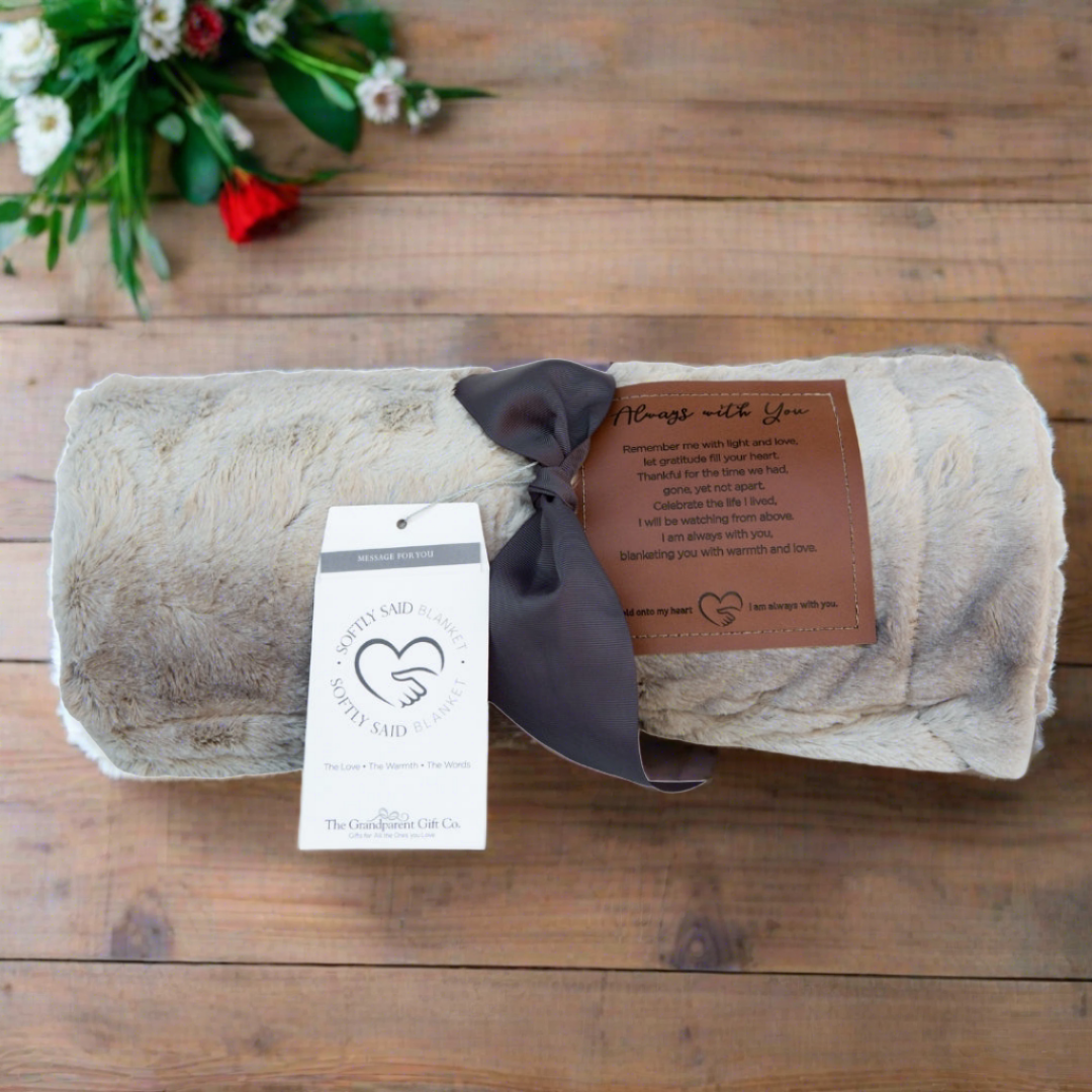 Always with You blanket and gift card.