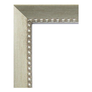 9 of 10:Close up of silver beaded wood frame.