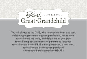 3 of 3:First Great-Grandchild artwork with sentiment.