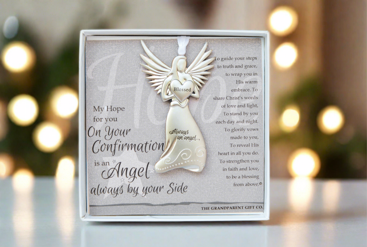 Blessed angel and confirmation sentiment.
