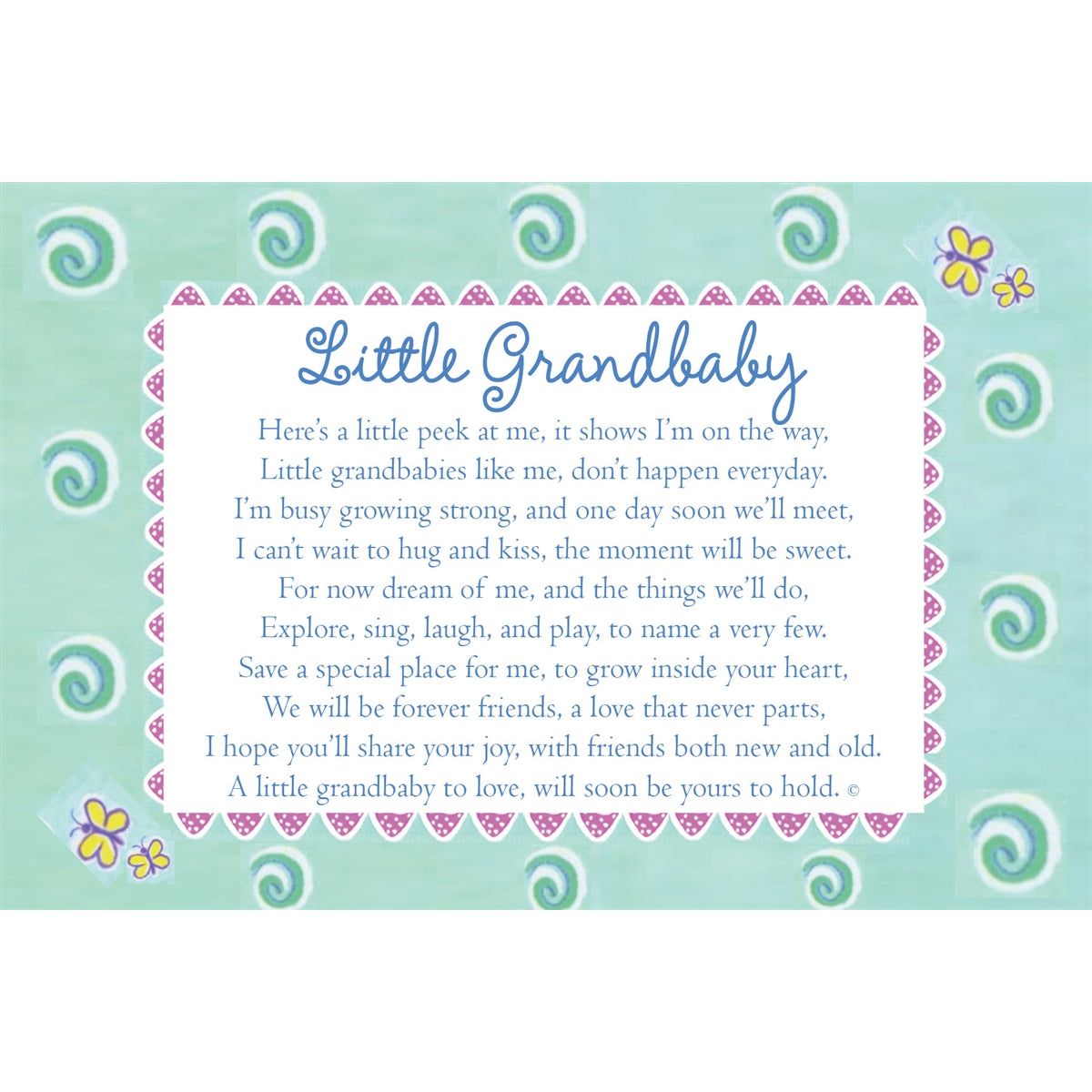 Little Grandbaby artwork and sentiment.
