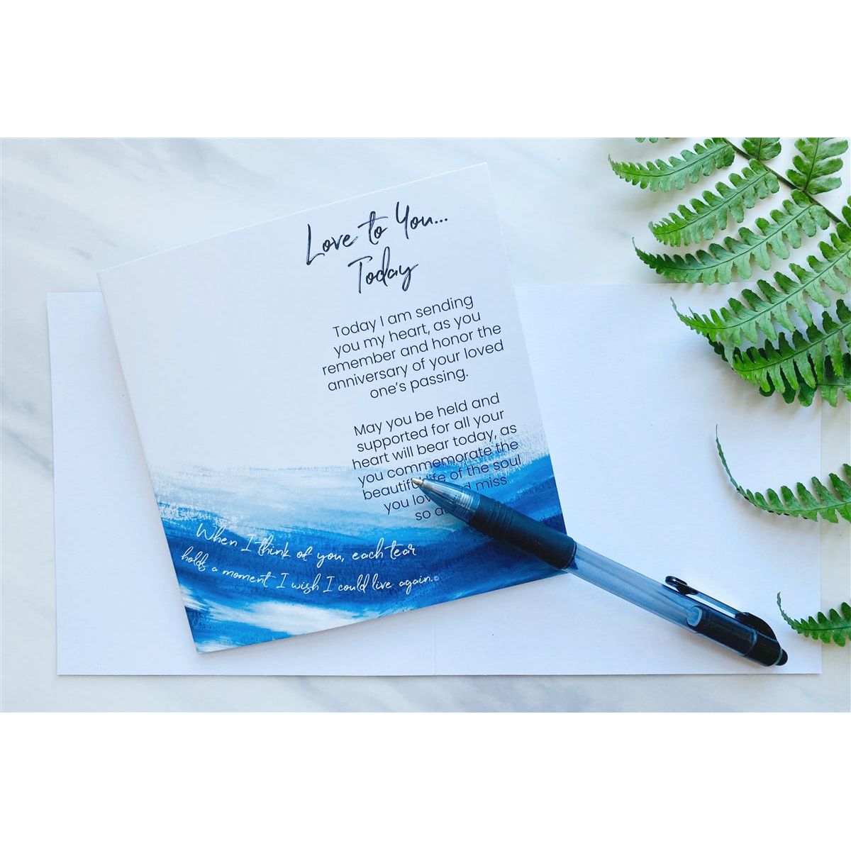 "Love to You... Today" folding card that can be written in by giver.