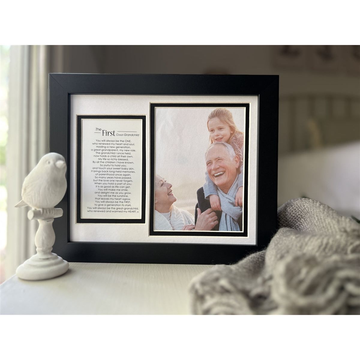 First Great-Grandchild frame and poem with space for a photo.
