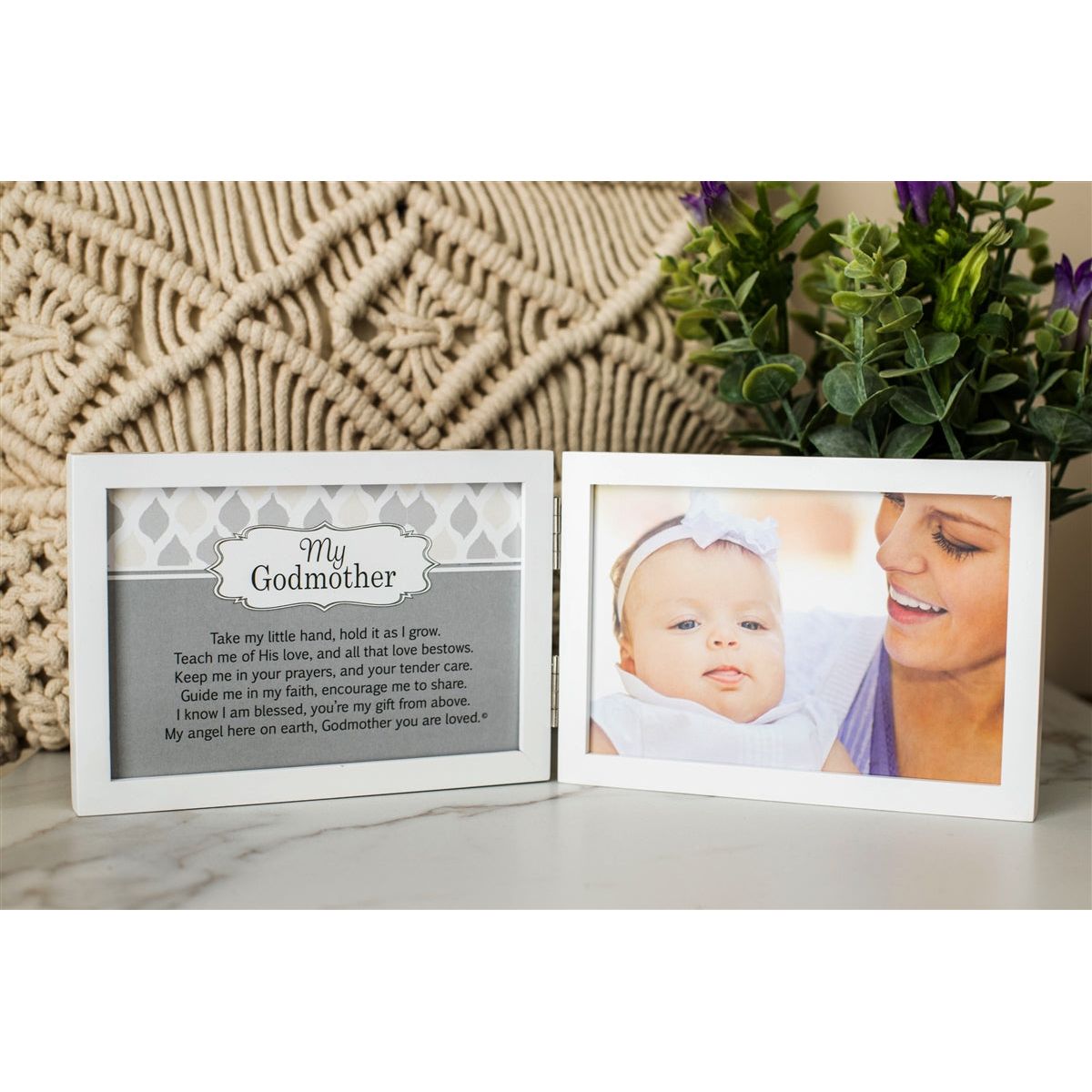 My Godmother Frame on a table.