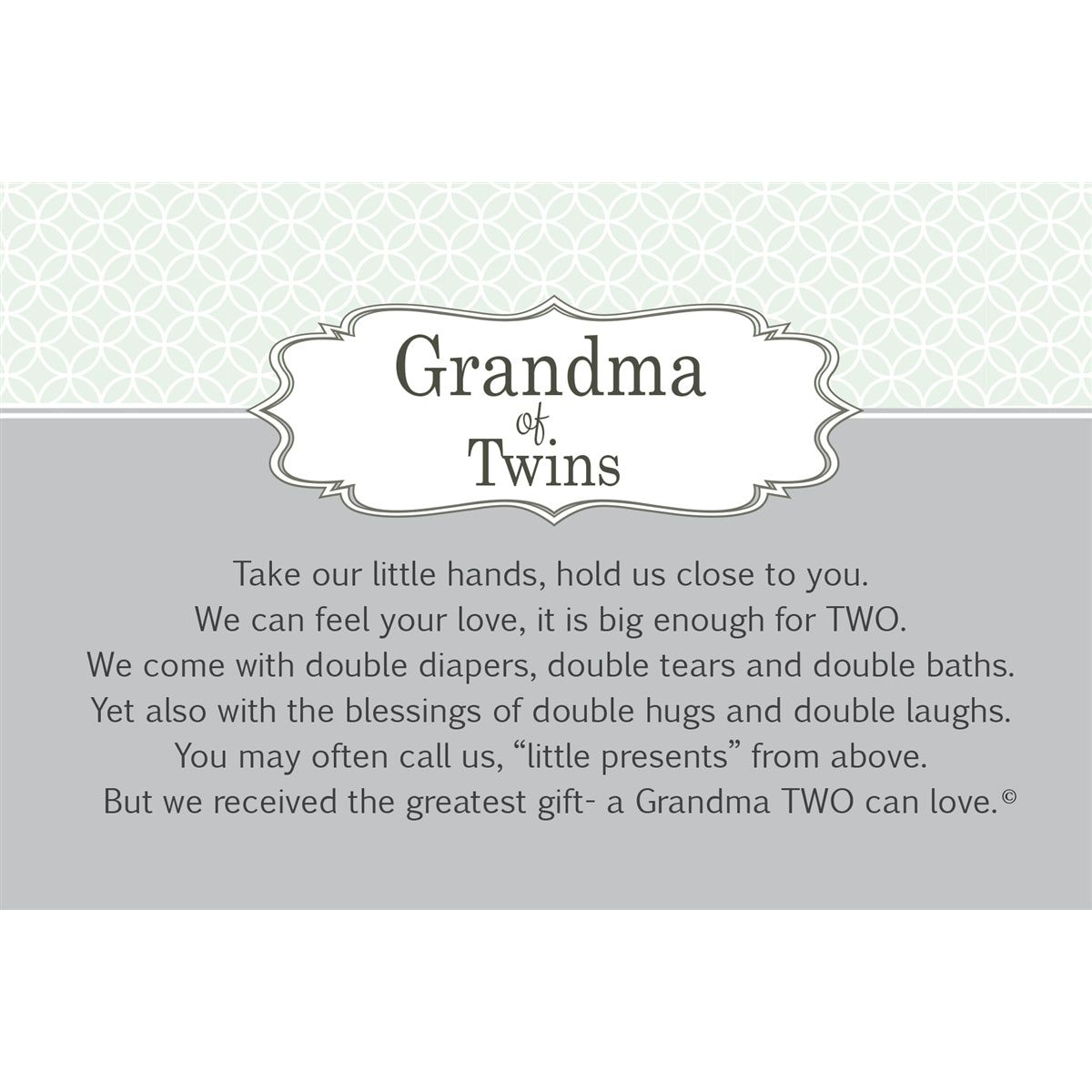 Grandma of Twins artwork and sentiment.
