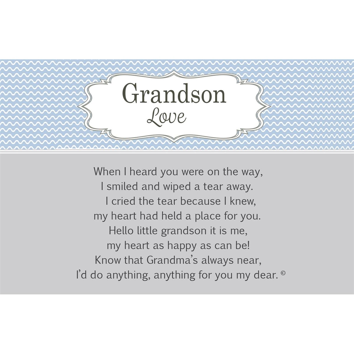 "Grandson Love" sentiment.