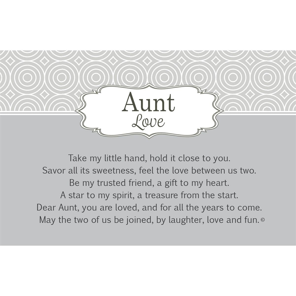 Aunt Love artwork and sentiment.