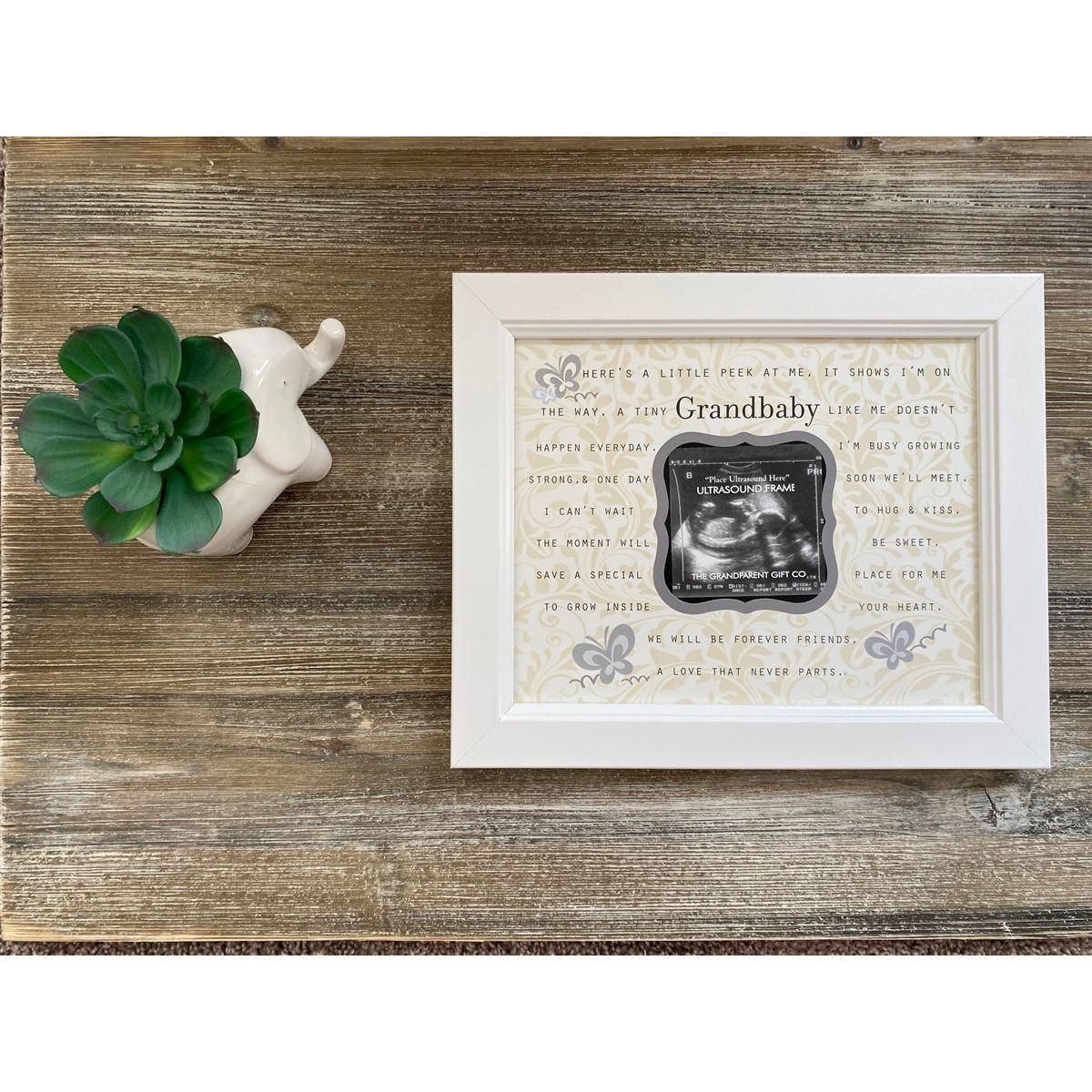 Grandbaby framed poem and ultrasound.
