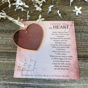3 of 4:Leaving You My Heart artwork with poem and pink stained glass heart.