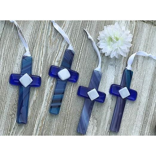 My Stepdad Cross: Handmade Glass Cross