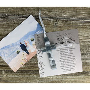 3 of 5:Gray mosaic cross and