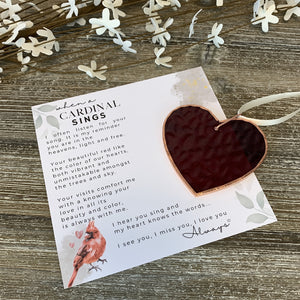 3 of 6:Red stained glass heart with