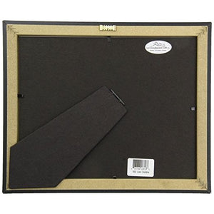 3 of 4:Back of black frame showing easel back and sawtooth wall hanger.