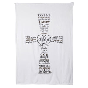 2 of 7:Child of God Blanket laid out flat.