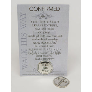 1 of 4:Confirmation Gift: Handmade pewter coin with