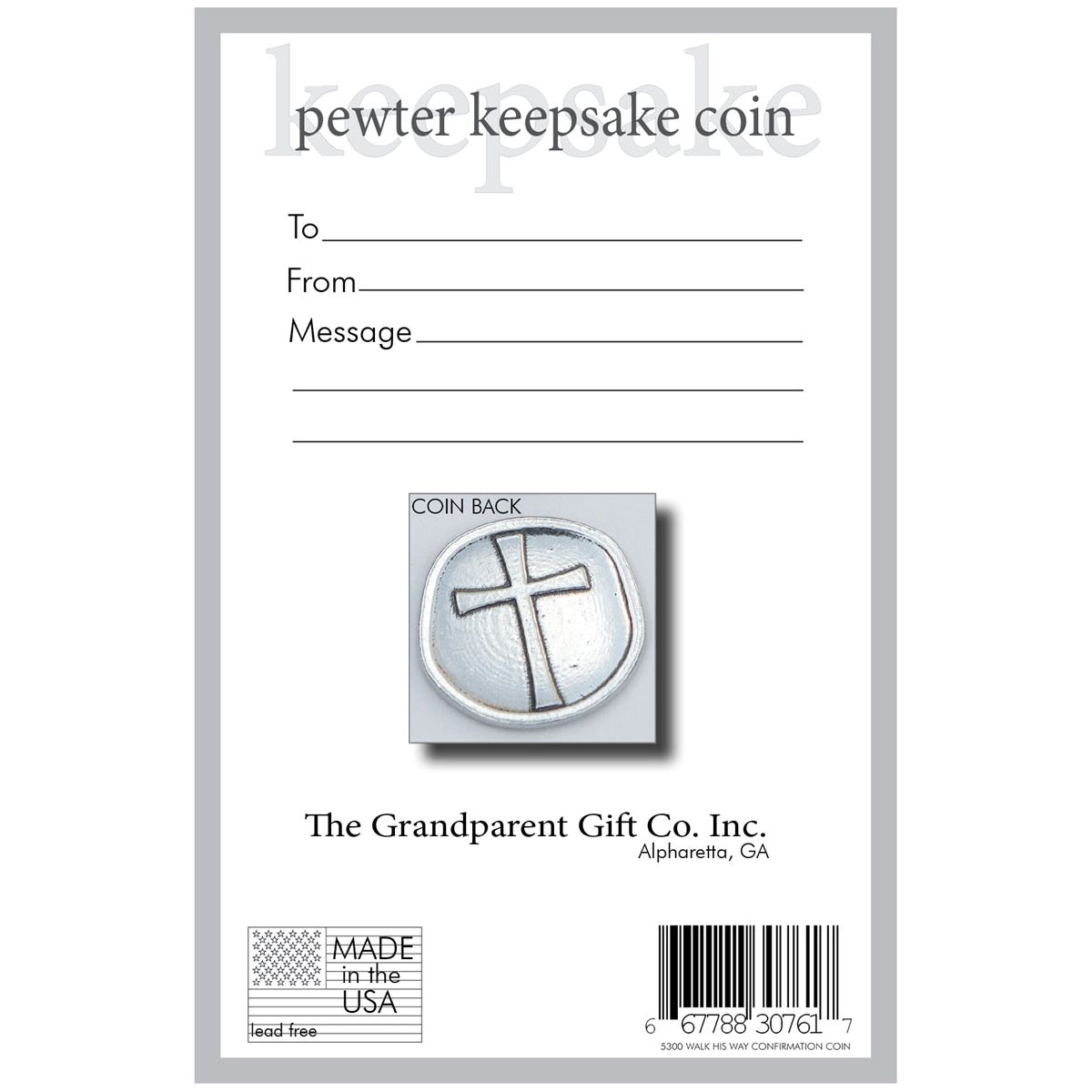 Confirmation Gift: Handmade Pewter Coin