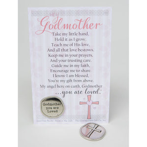 1 of 6:Godmother Gift: Handmade pewter coin with