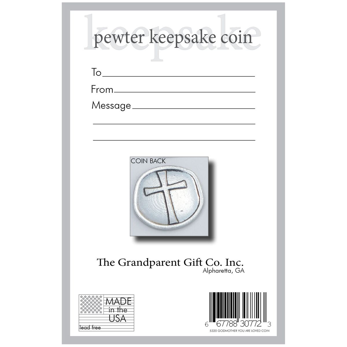 Godmother Gift: Handmade Pewter Coin