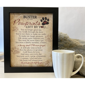 3 of 5:Black 8x10 frame with poem and artwork.