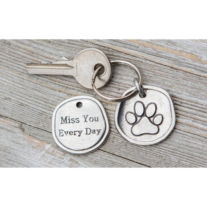 3 of 6:Pewter coin keychain with