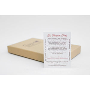 4 of 5:Enclosed card with the pawprints story.