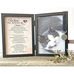 2 of 3:Cat's name and years are customized on the artwork.