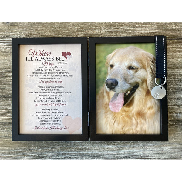 Personalized Pet Loss Memorial Frame: Where I'll Always Be - The  Grandparent Gift Co.